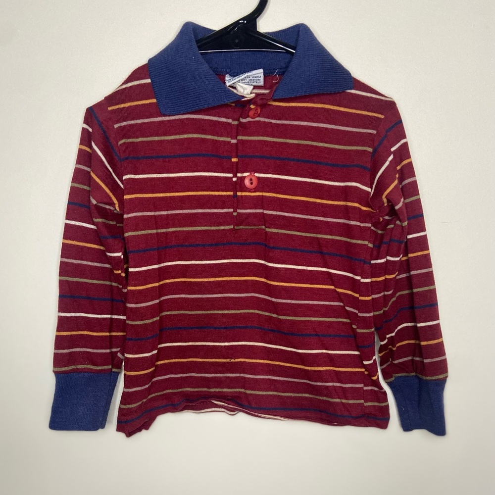 Vintage Toddler Boy Collared Long Sleeve